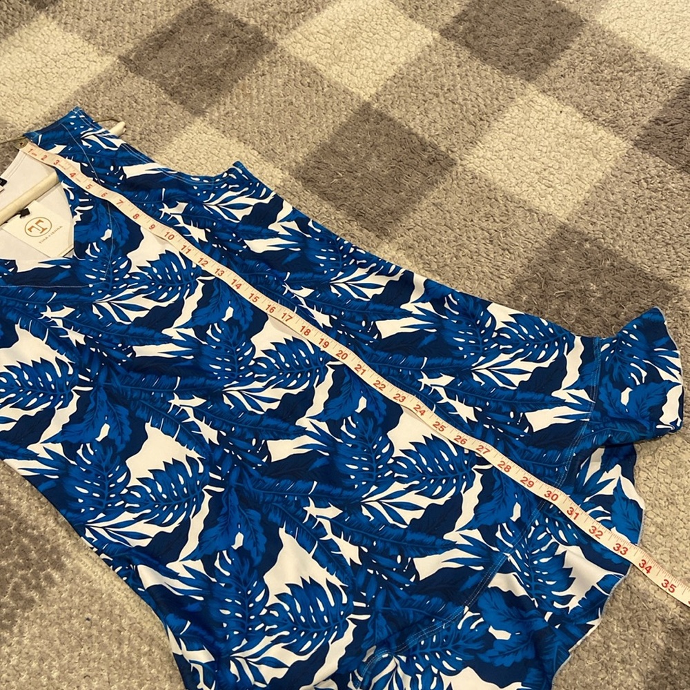 Blue and White Ruffled Mini Athletic Sport Sun Dress size large - Picture 8 of 8